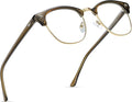 Blue Light Blocking Glasses Vintage Half Frame UV Clear Lens Anti Eyestrain by AOMASTE