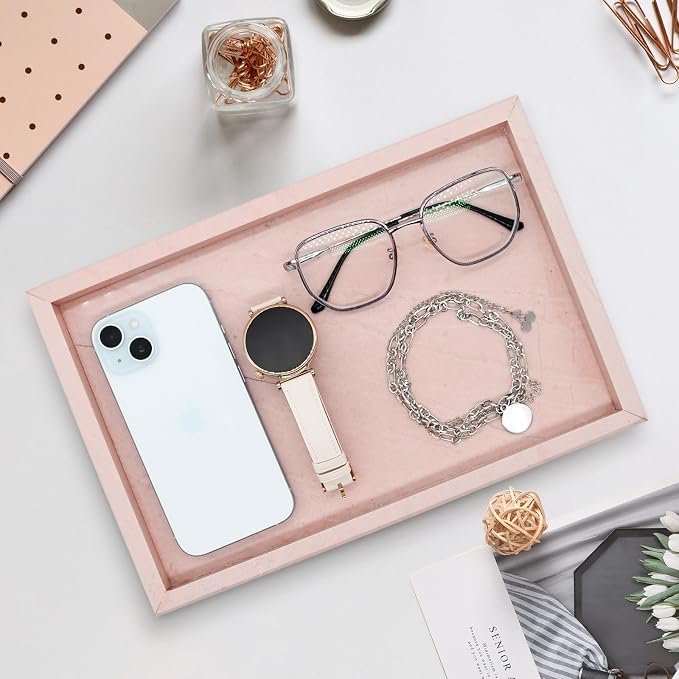 Real Natural Marble Tray for Bathroom, Kitchen and Desktop, Rectangle Genuine - Image 7