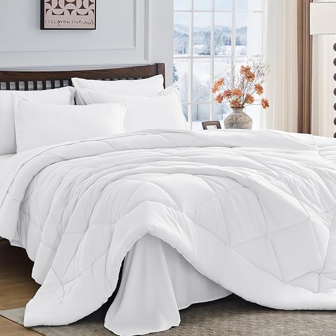 HEVUMYI White California King Comforter Set by HEVUMYI