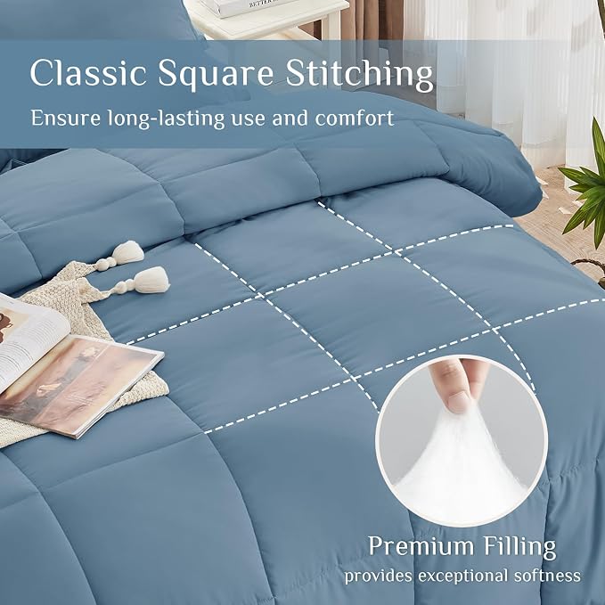 JOLLYVOGUE King Comforter Set, Ultra-Soft Bed in a Bag King Size 7 Pieces - Image 3