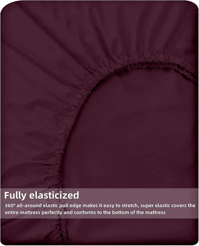 HBHLFZ Twin XL Fitted Sheet Only, Soft Breathable Bottom Sheet - Image 5