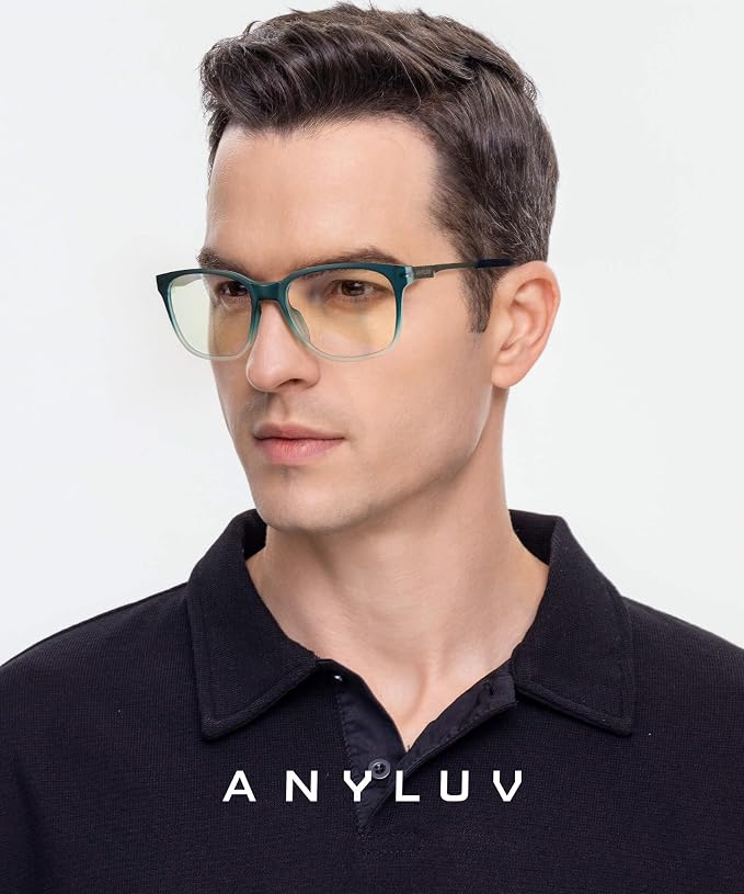 ANYLUV Blue Light Glasses for Men, Lightweight Computer Gaming Glasses - Image 2