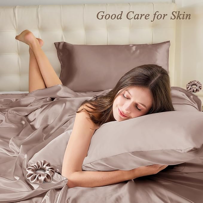 Queen Satin Pillowcase for Hair 2pc, Similar to Silk Pillow Cases, Easier Care - Image 2