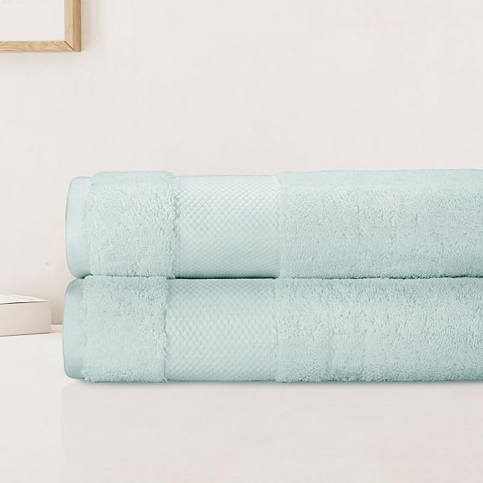 BIOWEAVES 100% Organic Cotton Bath Sheet Set of 2 | Soft Oversized Bath Towels by BIOWEAVES