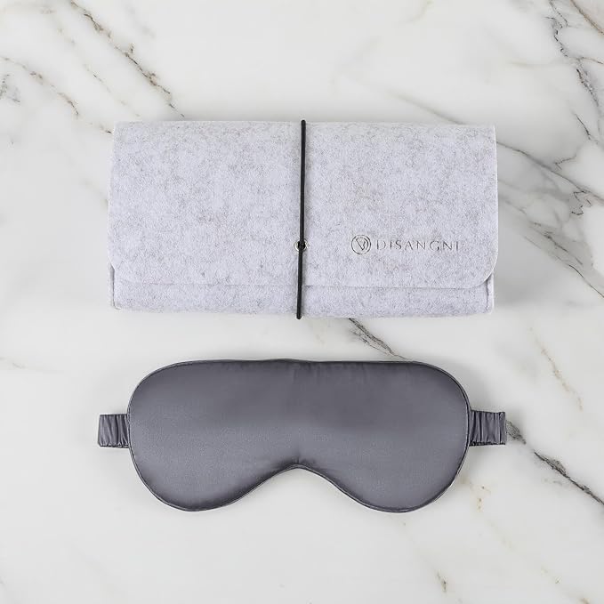 DISANGNI Silk Set: 22 Momme 100% Natural Mulberry Silk Pillow Case & Eye Mask - Image 3