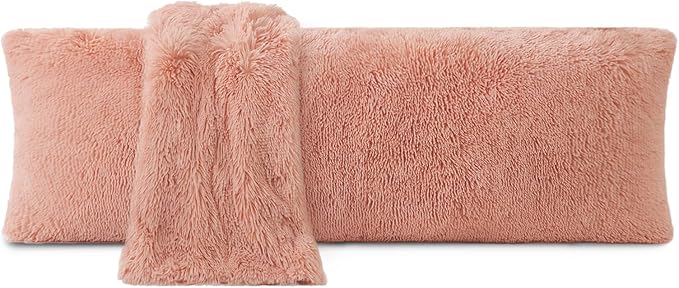 ZonLi Fuzzy Body Pillow Cover, Faux Fur Long Pillow Cover by Zonli