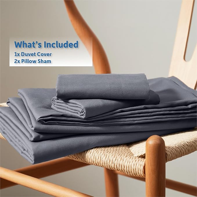 Nestl Dark Grey Duvet Cover Full Size - Image 9