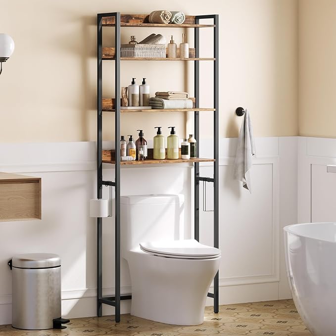 MAHANCRIS Over The Toilet Storage Rack, 4 Tier Bathroom Organizer Over Toilet - Image 7