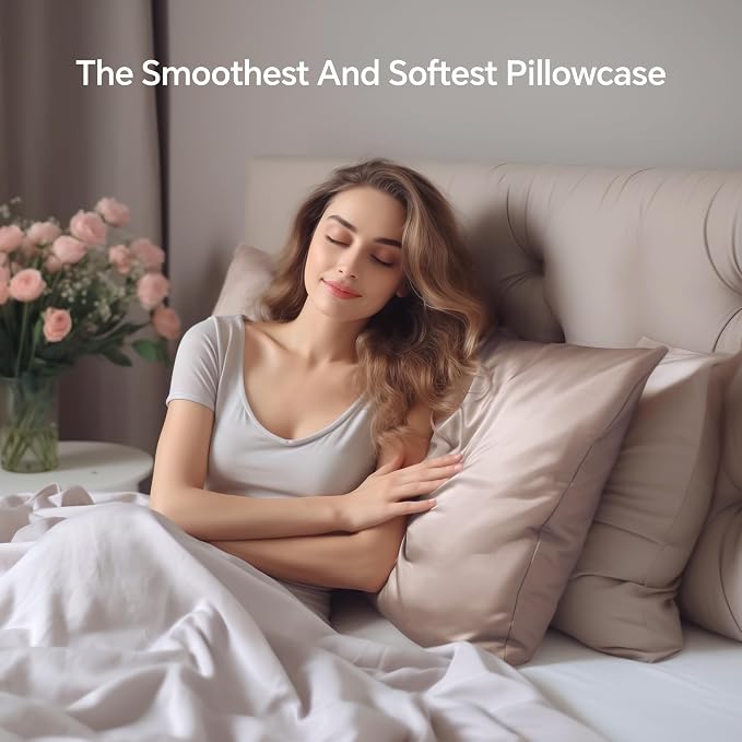 INFIIXSO Silk Pillow Cases 2 Pack Standard Size, Ultra Smooth & Soft Mulberry - Image 9