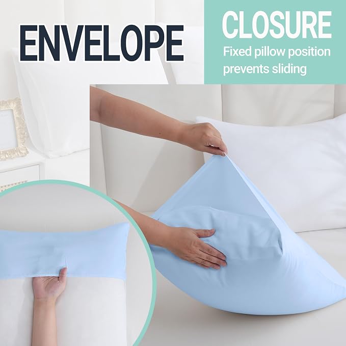 ZPECC Pillow Cases Queen Size Set of 12, 20x30 Envelope Closure Pillowcases - Image 5