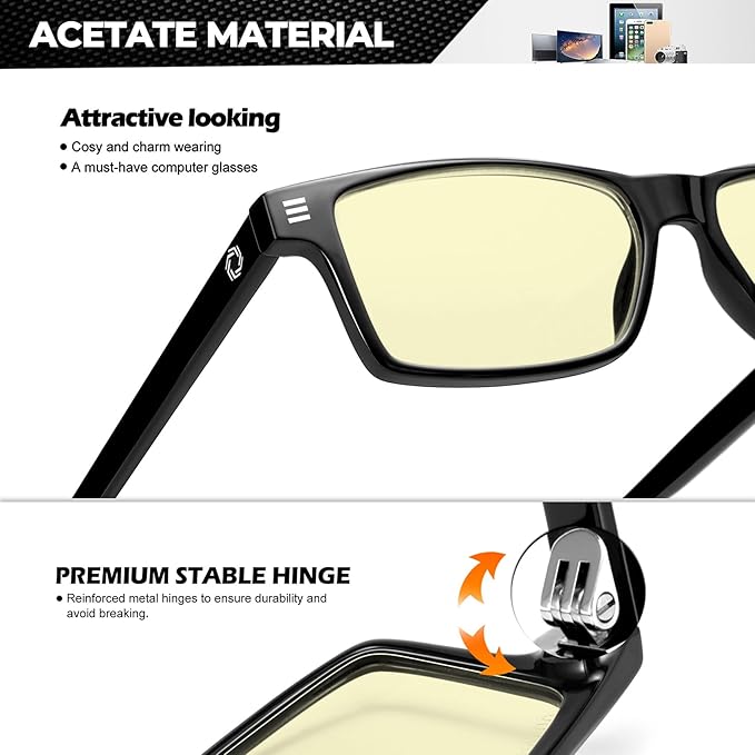 ANYLUV Blue Light Glasses Men Woman, Eye Strain Relief Eye Protection - Image 4