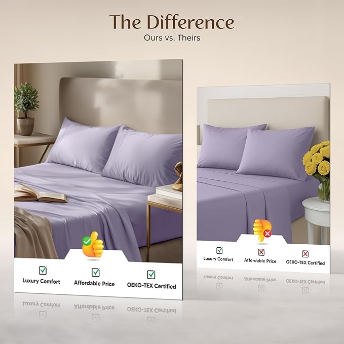 Utopia Bedding Full Size Sheet Set – 4 Piece Bed Sheets, Soft and Breathable - Image 6