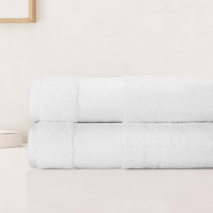 BIOWEAVES 100% Organic Cotton Bath Sheet Set of 2 | Soft Oversized Bath Towels by BIOWEAVES