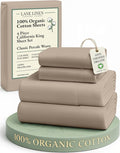 LANE LINEN 100% Organic Cotton California King Sheets Set, 4-Piece Organic by LaneLinen