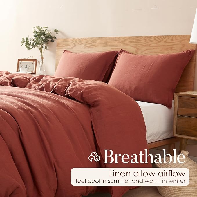 DAPU 100% Linen Duvet Cover Set - Image 3
