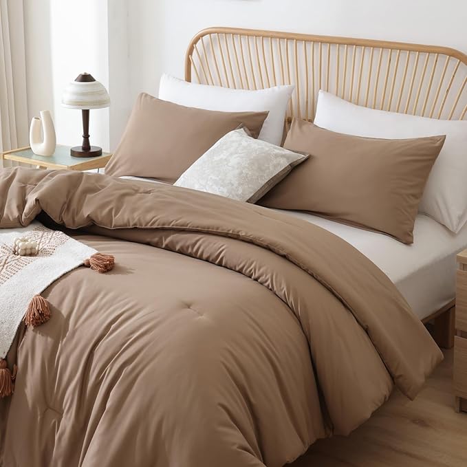 ROSGONIA Oversized King Comforter Dark Khaki - Image 3