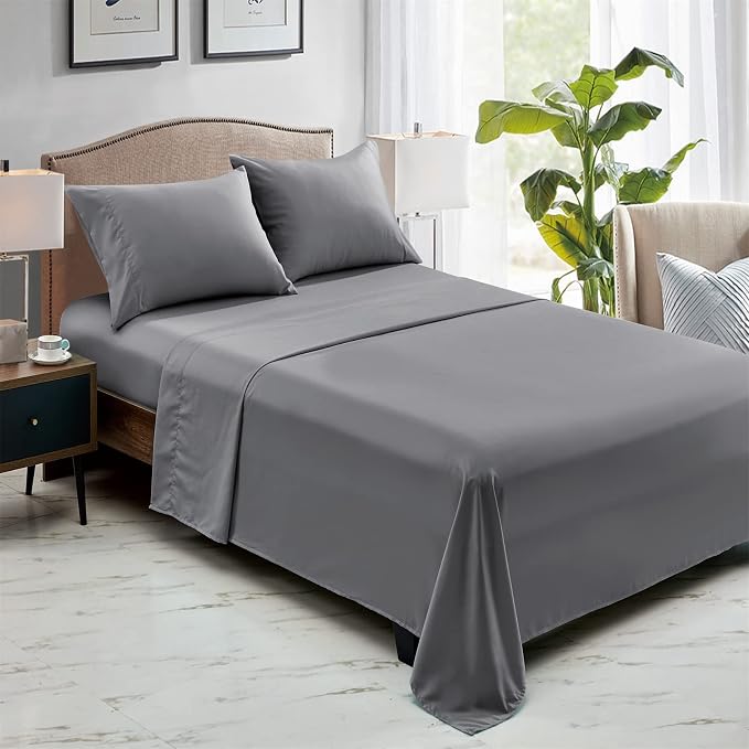 FreshCulture King Flat Sheets Only, Soft Microfiber Bedding Sheets - Image 6