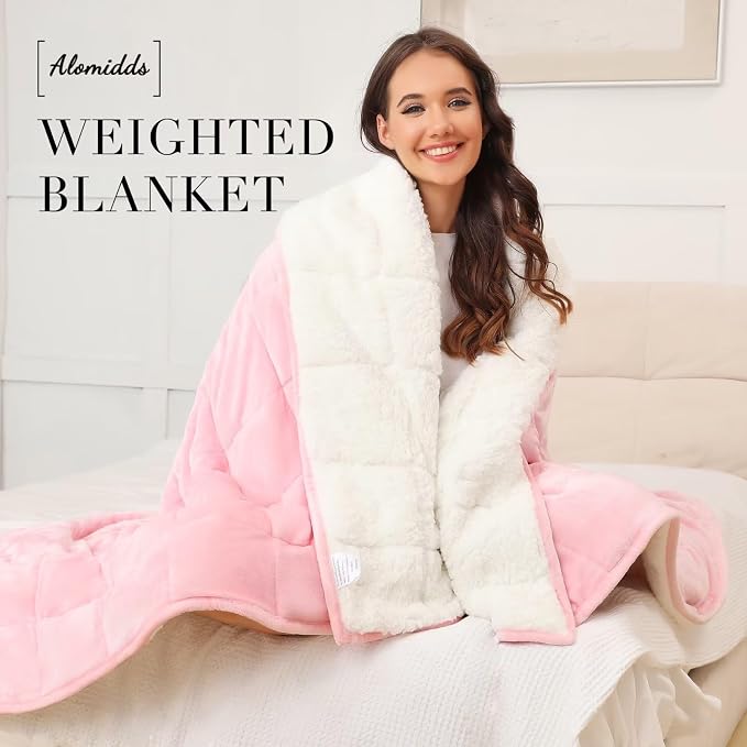 Alomidds Sherpa Fleece Weighted Blanket - Image 6
