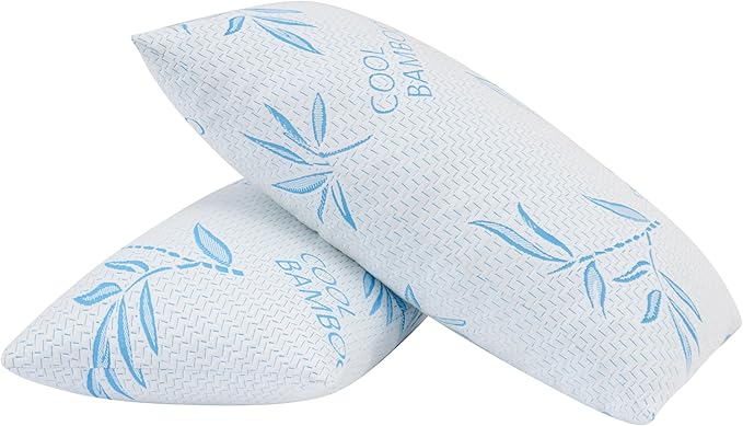 2 Pack King Size Pillows for Sleeping, Cooling Shredded Memory Foam Adjustable - Image 6