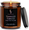 Teakwook Tobacco Scented Candle by FFFRAGRFLOWING