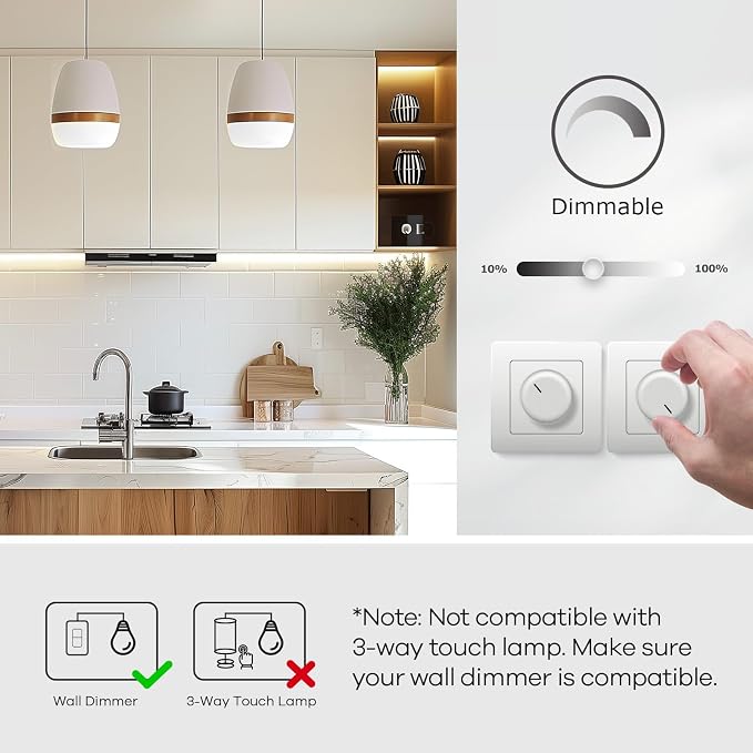 Linkind A19 LED Light Bulbs Dimmable, 60W Equivalent Light Bulbs, 5000K Daylight - Image 3