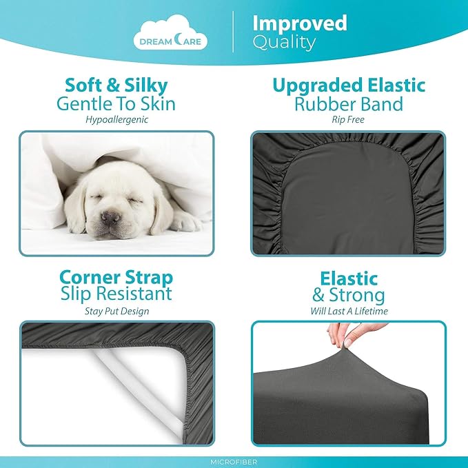 DREAMCARE Fitted Sheet Queen Size - Image 6
