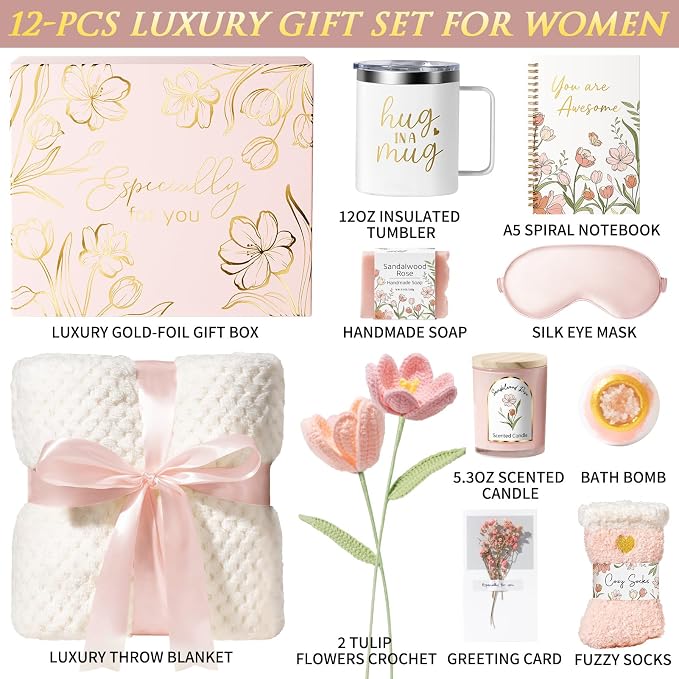 Mothers Day Birthday Gifts for Women Self Care Package, Get Well Soon Gift - Image 2