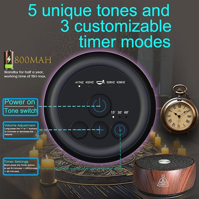 Sound Frequency Machine, Auto Tibetan Singing Bowl, Meditation Generator - Image 9