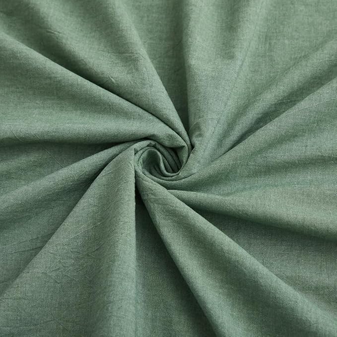 LOVQUE Duvet Cover Full Size, 100% Washed Cotton Linen Like Bedding Set - Image 6