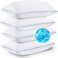 VVZ Cooling Bed Pillows King Size Set of 4, Shredded Memory Foam Pillows by VVZ