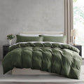 Nestl Olive Green Duvet Cover Queen Size by Nestl