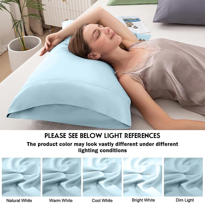 Pillowcases Standard Size 2 Pack, Cooling Viscose Pillow Cases - Image 5