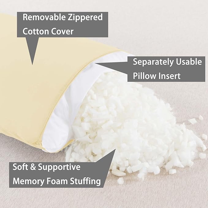 WhatsBedding Memory Foam Body Pillow - Image 3