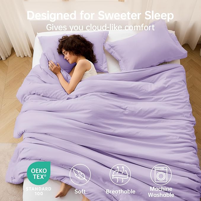MUXHOMO King Size Comforter Set, All Season Ultra Soft Down Alternative Bedding - Image 2