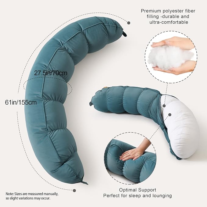 Peallow – Long Round Body Pillow - Image 3