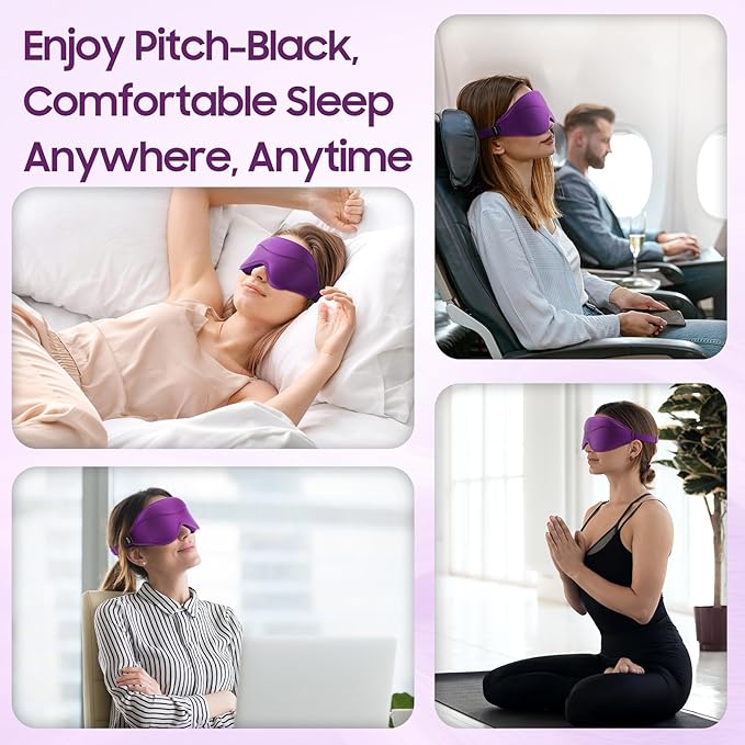 Sleep Mask - Total Blackout 3D Sleeping Mask, Super Lightweight & Silky Soft - Image 6