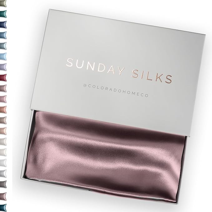 SUNDAYSILKS™ 100% Mulberry Silk Pillowcase, Silk Pillow Cases by ColoradoHomeCo