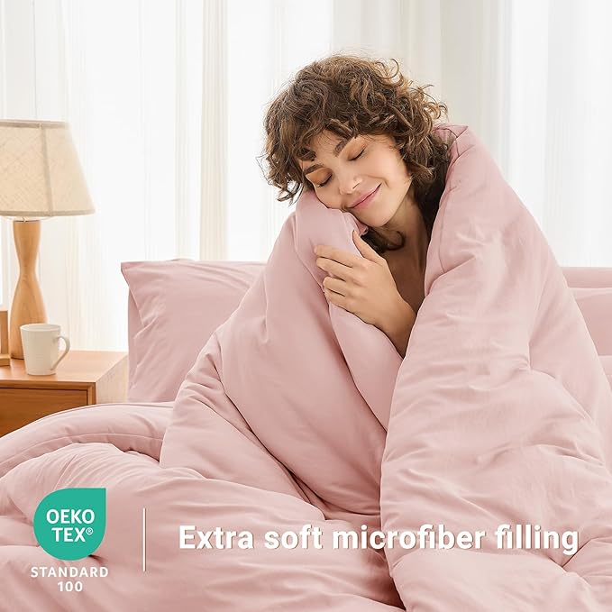 MUXHOMO 7 Pieces Full Comforter Set, Soft Bed in a Bag Full Size, All Season - Image 3