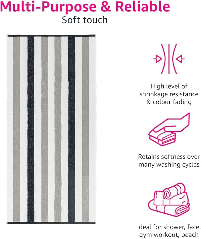 CASA COPENHAGEN Monaco Beach Towels Designed in Denmark Rough and Tough - Image 3