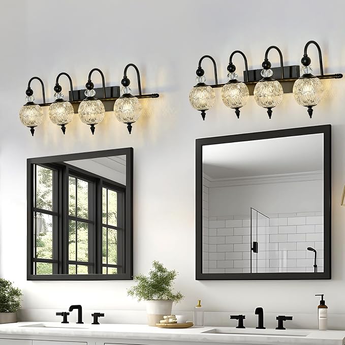 Piepooye Vintage Bathroom Light Fixtures Black Vanity Light - Image 8
