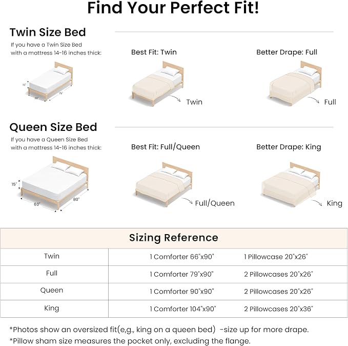 Love's cabin Beige Full Comforter Set, 3-Piece Prewashed Bed Set - Image 8