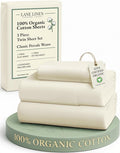LANE LINEN 100% Organic Cotton Twin Bed Sheet Set, Soft & Breathable Twin Sheet by LaneLinen