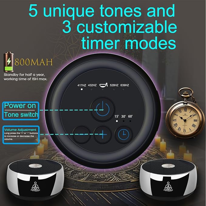 Sound Frequency Instruments, Meditation Tone TWS Machine- Solfeggio Bath Device - Image 9