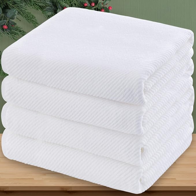 Luxury Bath Towels, Bath Towels Set of 4, Large 30" x 56" by VOOVAMOVAS