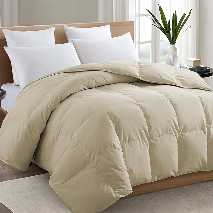 TEXARTIST Premium 2100 Series King Comforter All Season Breathable Beige by TEXARTIST