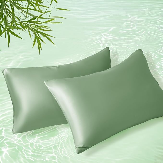 Homiest Cooling Pillow Cases Queen Size Set of 2, 100% Rayon Derived from by Homiest