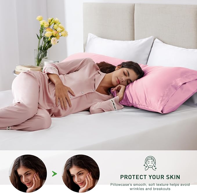 Love's cabin Satin Body Pillowcase 20x54, Cooling Pillow Cover - Image 3