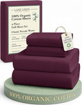 LANE LINEN 100% Organic Cotton Eco Friendly Full Size Bed Sheets, Mercerized by LaneLinen