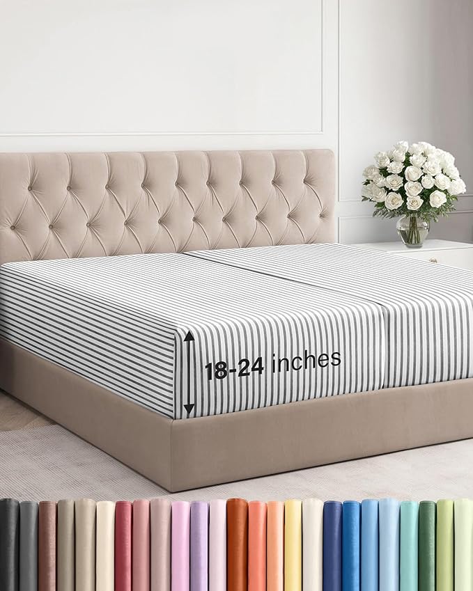 Extra Deep Split King Fitted Sheet by CGKUnlimited