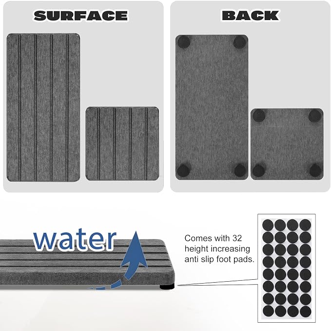 4PCS Fast Drying Diatomite Stone Soap Tray - Image 4